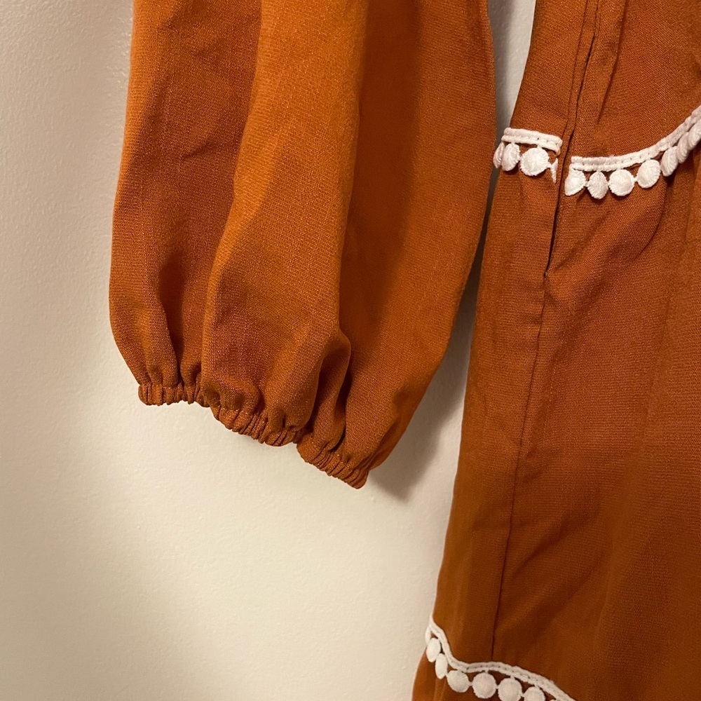 Pretty Garden Long Sleeve Smocked Scandigirl Maxi Casual Dress SMALL NWT - Picture 5 of 6